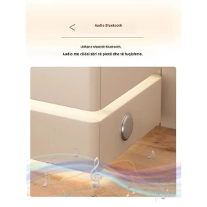 Komodinë me Karikim Wireless dhe Dritë LED model 4