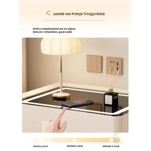 Komodinë me Karikim Wireless dhe Dritë LED model 4