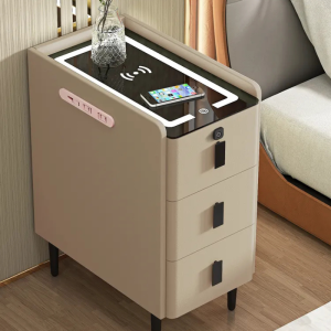 Komodinë me Karikim Wireless dhe Dritë LED model 2
