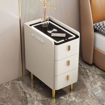 Komodinë me Karikim Wireless dhe Audio Bluetooth