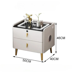 Komodinë me Karikim Wireless dhe Dritë LED model 1