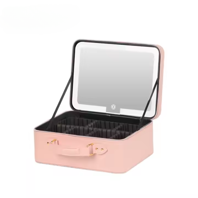 Kuti Make-up me Pasqyrë dhe Organizim të Brendshëm të Personalizueshëm Kuti Make-up me Pasqyrë dhe Organizim të Brendshëm të Personalizueshëm