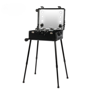 Valixhe Multifunksionale për Make-up me Tavolinë të Integruar