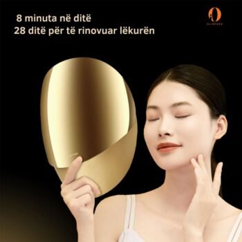 Maskë LED e artë për trajtimin e fytyrës me dizajn elegant dhe efikasitet të lartë