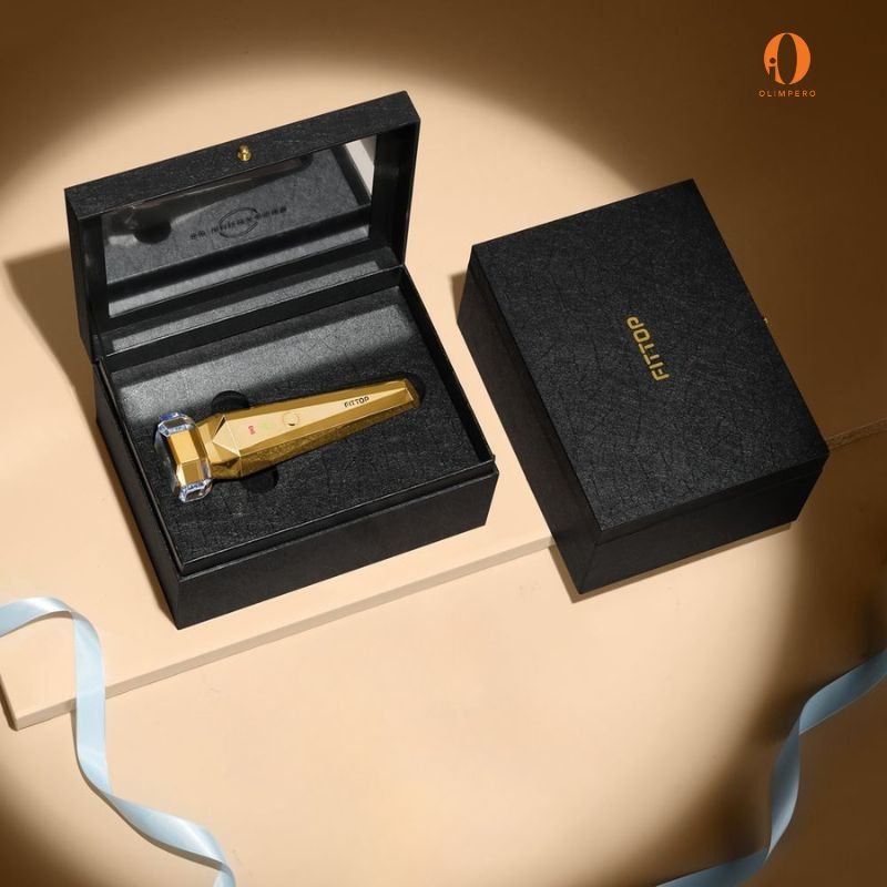 pajisje-arte-per-kujdesin-e-lekures Aparat luksoz me kokë trajtimi të veshur me ar 24K për përmirësim të qarkullimit të gjakut.