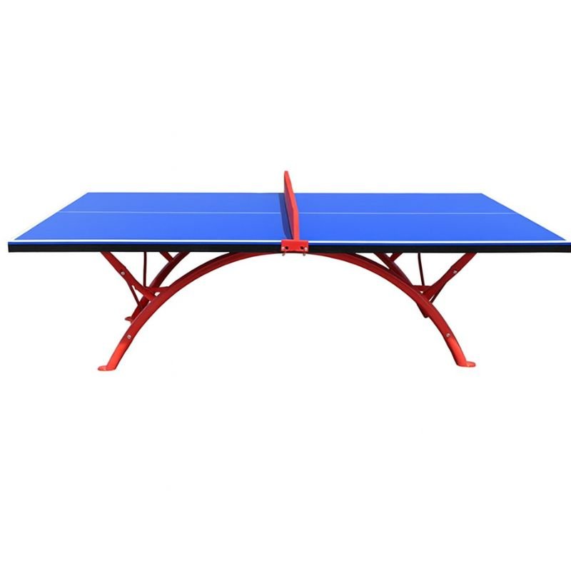 tavoline-pingpongku-outdoor Tavolinë pingpongu për jashtë me ngjyrë blu dhe kornizë metalike të kuqe