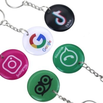 Keychain me NFC për TikTok, Instagram, Google, WhatsApp, TripAdvisor