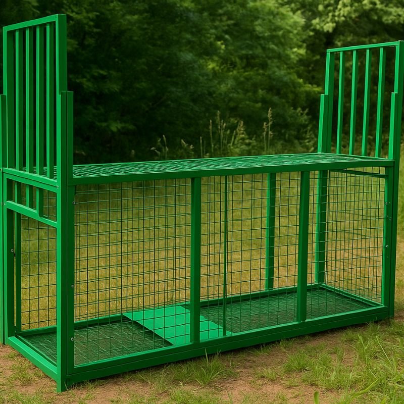 kafaz-profesional-per-menaxhim-faune Kafaz metalik për kapje të sigurt të kafshëve të egra në pyll