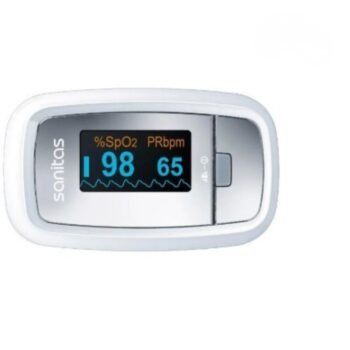 Pulsoksimetër Sanitas SPO 25 për matjen e oksigjenit në gjak dhe pulsit, pamje anësore