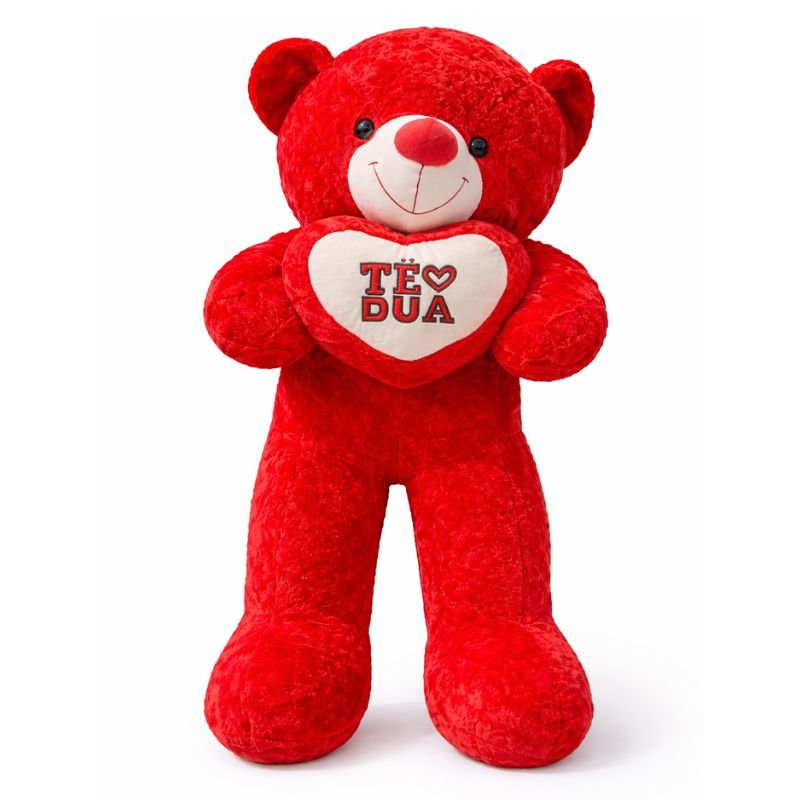 Arush gjigand per shenvalentinin Arush gjigant i kuq me zemër “TË DUA” dhuratë romantike për çift