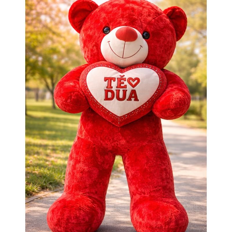 Dhurate per shenvalentinin per te dashuren Arush gjigant i kuq me zemër TË DUA për shën valentinin