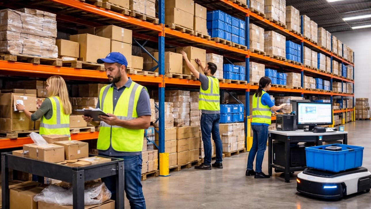 Rafte metalike për magazinim profesional në depo dhe industri me strukturë çeliku të përforcuar